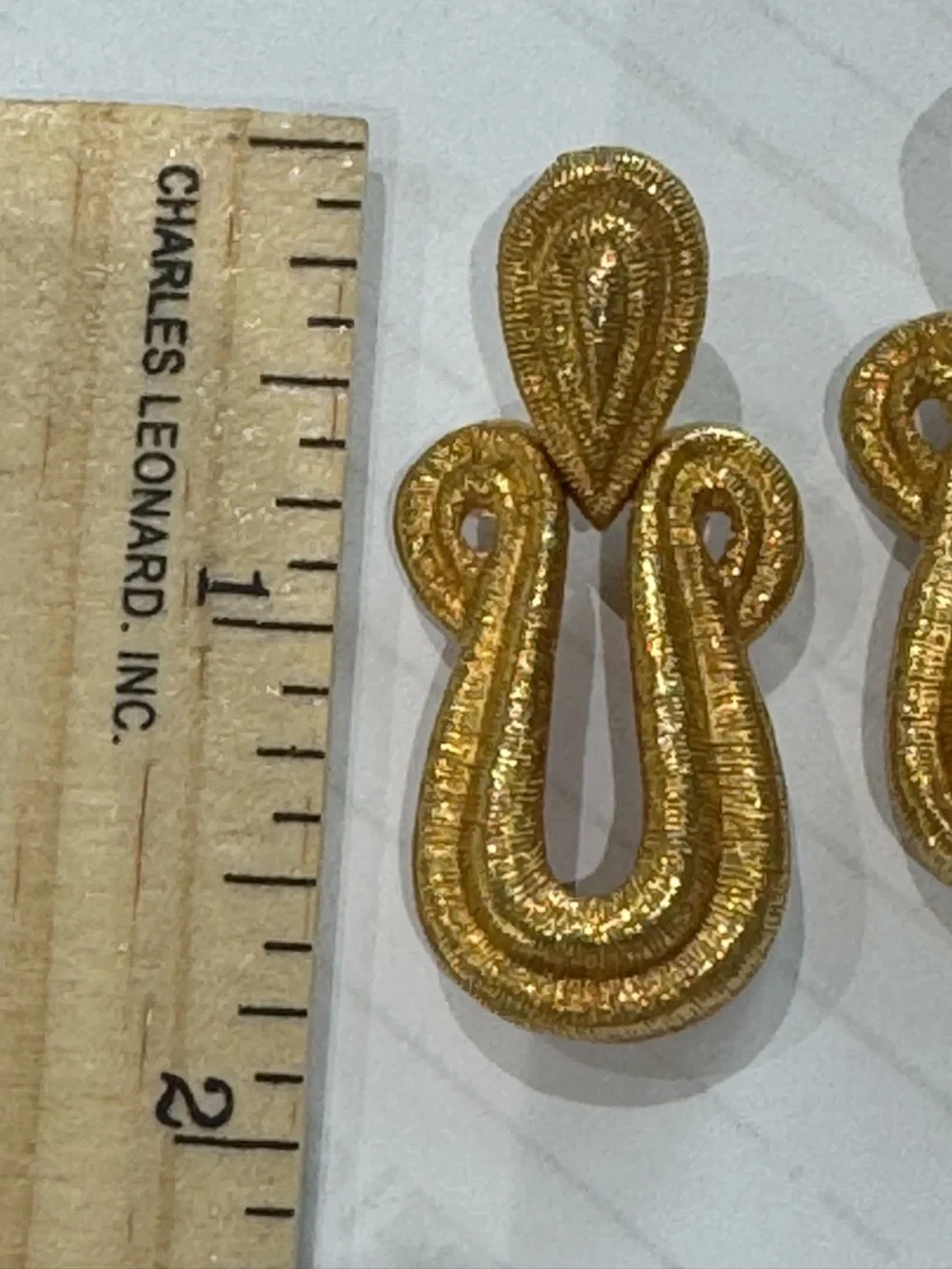 Givenchy Vintage Etruscan Style Doorknocker Earrings Goldtone - Picture 3 of 12